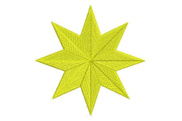 8 Pointed Star Coin: A Holiday Embroidery Gem