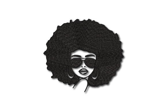 Adorable Afro Mom with Black Glasses: A Designer's Take