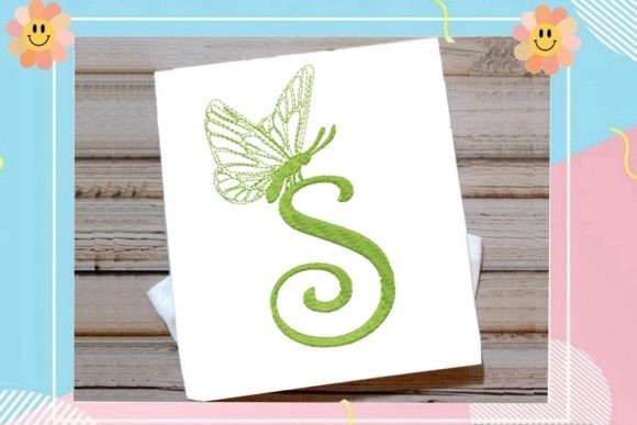 Beautiful Butterfly Letter S: A Designer's Take on Seasonal Embroidery