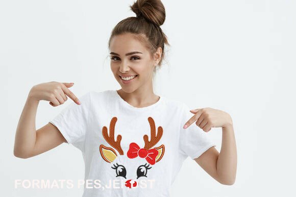 Christmas Deer Face for Boutique Sweatshirts