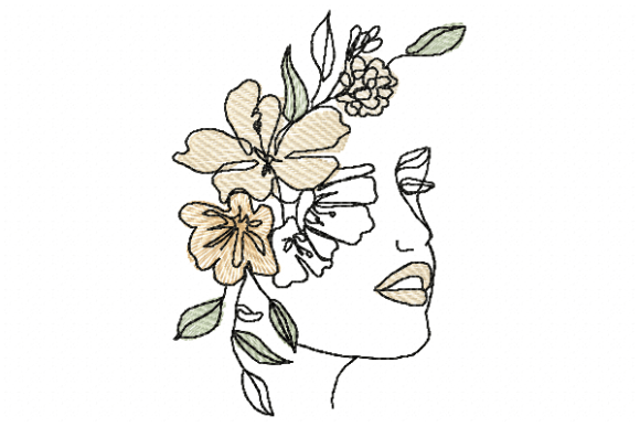 Flowers Face Embroidery Design Review for Boutique Sweatshirts