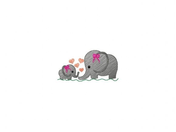 Mom and Baby Elephant with Heart: Seller Review